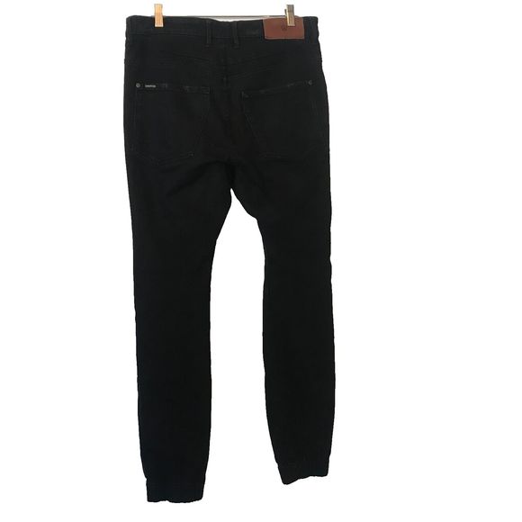 Zanerobe  Slingshot Denimo Black Button Fly Distressed Denim Jogger 32 - Picture 10 of 16